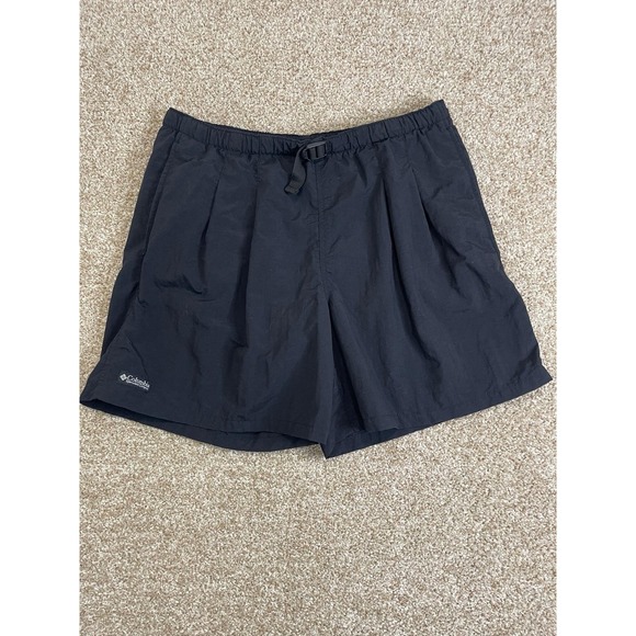 Columbia Men Size Large Shorts Black Nylon Mesh Liner Swim Trunks Bathing Suit - Picture 1 of 8